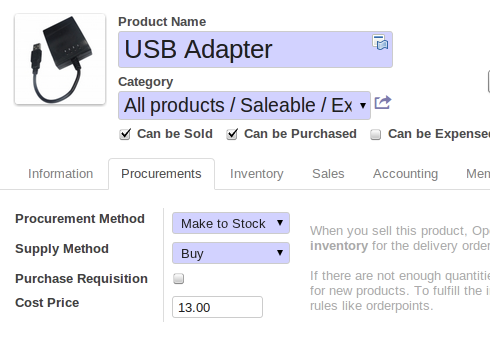 Odoo image and text block